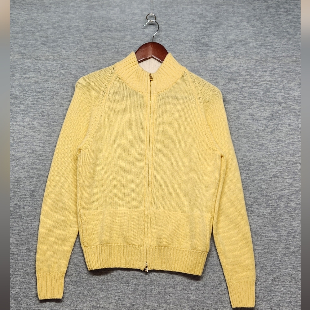 Loro Piana 100% cashmere sweater cardigan jacket preppy luxury Academia sz 44